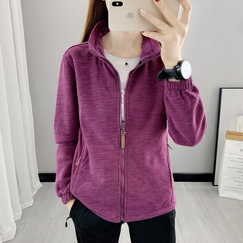 户外运动防风抓绒衣女上衣外套加厚保暖衣摇粒绒开衫登山徒步冬季