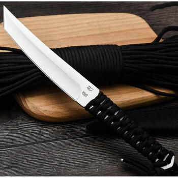 防身小刀刀具冷锋利高硬度野外战术随身刀便携直刀户外生存刀 月狼砂