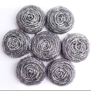 不锈钢不掉渣钢丝球刷锅洗锅刷碗洗碗手柄清洁钢丝球大号5个装