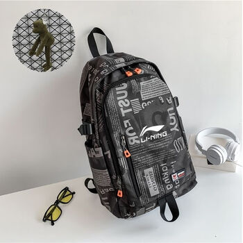 李宁运动双肩包潮牌男新款女大容量篮球书包高中学生户外旅行电脑背包