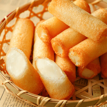 脆皮奶卷佛山顺德牛奶卷海底捞炸鲜奶卷半成品火锅餐厅甜品 脆皮奶卷2