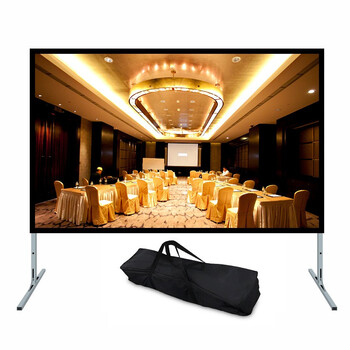 冠叶背投投影幕布投影仪快正投速折叠幕布支架投影幕 移动便携流动快