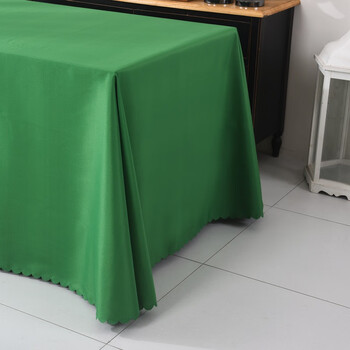 签到台布红色喜庆桌布婚庆白色签到桌布餐厅纯色桌布翠绿色140200cm