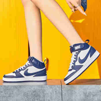 耐克（NIKE）高帮女鞋2024春新款Court Borough鞋子耐磨缓震复古运动鞋CD7782 CD7782-107 /COURT BOROUGH 36.5