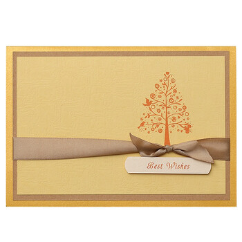 金色新年圣诞节贺卡可定制logo印刷商务卡片礼物高档银行邀请函请柬