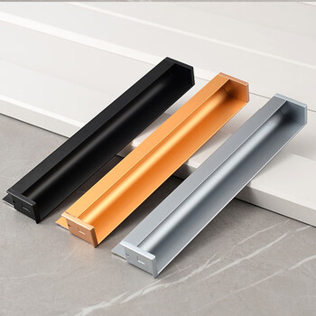 奥非加(ofeca)免开槽l型拉手橱柜隐形现代简约衣柜通长定制柜门嵌入式