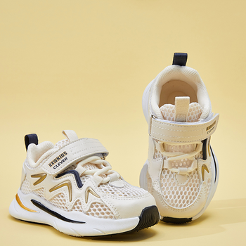 开心娃男童女童运动鞋透气春夏款休闲鞋透气鞋子网面机能鞋健康功能