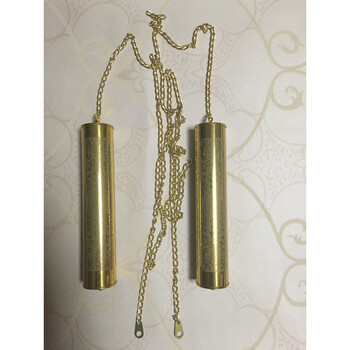 oloey老式落地钟挂钟装饰钟锤空心锤立钟铝制花面锤带链条机械钟表