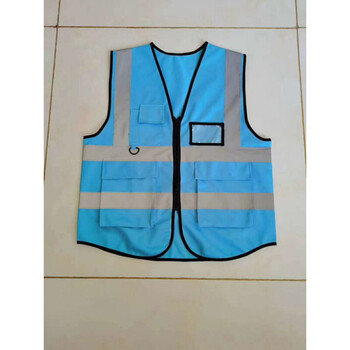 广州反光背心反光马甲衣交通安全反光衣印字可印字 浅蓝色
