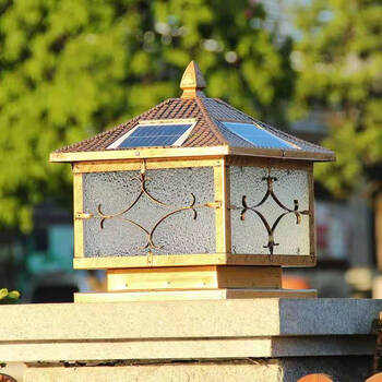 别墅庭院灯太阳能柱头灯室外庭院灯别墅墙头围墙灯大门柱子灯户外门墩