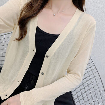 胖妹妹针织衫开衫夏季冰丝针织衫女短款吊带外搭开衫衫披肩夏季薄款