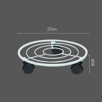 居物谣可移动万向轮托盘底座实木花盆托盘方形带滚轮木质移动万向轮