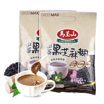 马玉山台湾原装进口山药黑芝麻糊12 30g 2袋黑白营养搭配冲调谷物代餐粉饱腹 图片价格品牌报价 京东