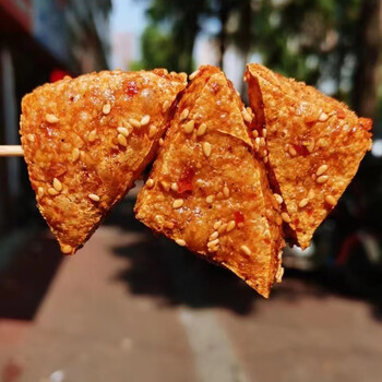 安小离四川泸州叙永麻辣豆腐干手工红油油炸脆香豆干三角特产零食 甜