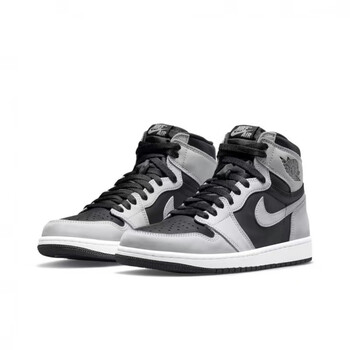 0篮球鞋气垫百搭运动鞋 aj高帮 黑灰影子 36.