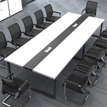 川辰会议桌长桌现代简约培训桌长条办公桌6人8人10人16人大型会议桌椅