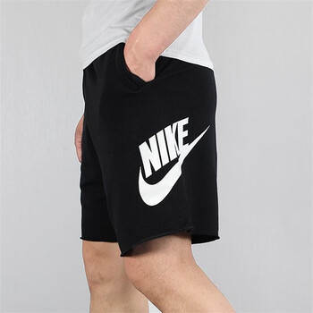 nike耐克男裤夏季新款运动裤经典大logo印花图案休闲五分裤针织宽松