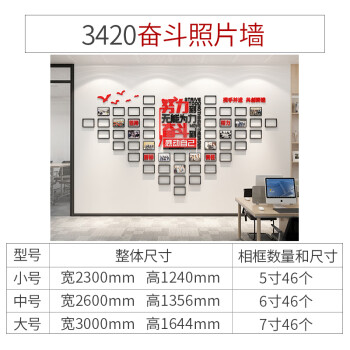 公司員工風采文化辦公室裝飾企業團隊照片牆貼榮譽展示勵志3d立體