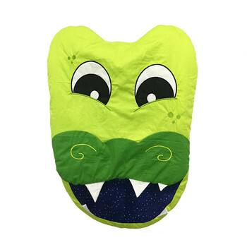 卡通婴儿鳄鱼睡袋春秋宝宝新生儿抱被0-3-12个月冬季防踢被 浅绿色 84