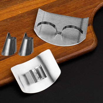 不锈钢护指器 切菜护手器不锈钢护指器保护手指套卫士厨房切肉护指套