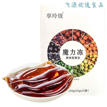 红允享玲珑魔力冻酵素果冻糖果 水蜜桃味状果蔬孝素谷代餐盒装 225g