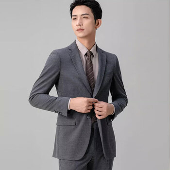 利郎(lilanz)西服套装商务男士休闲西装舒适职业正装新郎结婚礼服三