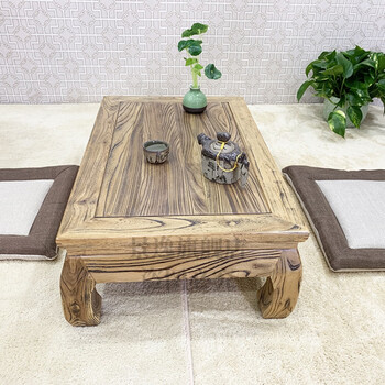 老式炕桌实木东北农村炕桌床上桌东北小炕桌实木榆木仿古中式农村家用