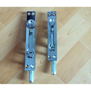 步阳防盗门插销6寸7寸方头不锈钢暗插子母对开大门上下天地插销d0双孔