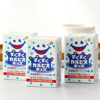 日本进口饮料calpis可尔必思乳酸菌味儿童宝宝酸奶早餐饮品125ml原味