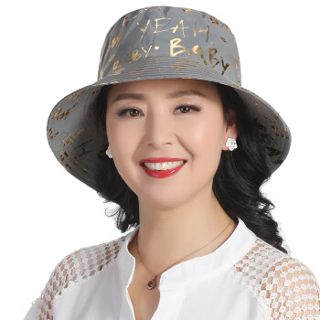 fangchi中老年女夏天遮阳防晒帽子女渔夫帽太阳帽奶奶布帽夏季妈妈