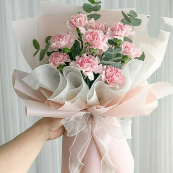 向日葵单支上海同城速递配送花店七夕9朵粉色康乃馨韩式花束2束起送