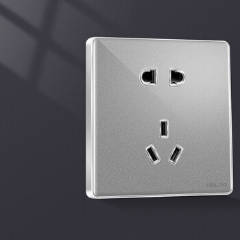 德力西(delixi)开关插座面板磨砂钢化玻璃开关二三插5孔usb插座空调