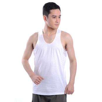 七匹狼同款夏季中年男士纯棉白背心中老年老头汗衫爷爷宽松老人吸汗