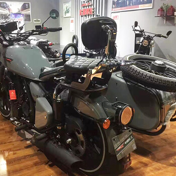 长江cj650边三轮挎子折叠靠背摩托车改装多功能司机载人安装支架 电镀