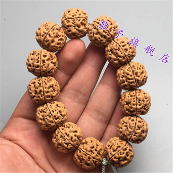 黎予五瓣蜂王大金刚菩提子原籽手串黄皮爆肉双龙纹男女佛珠手链8瓣