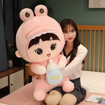 花仙子菲儿抱枕公仔娃娃布偶公仔女孩睡觉抱礼物生日礼物女粉色65厘米