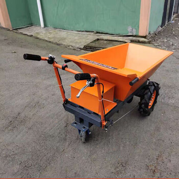 汽油灰斗车小推车翻斗车拉沙车建筑工地斗车电动灰斗车汽油机斗车亿喔