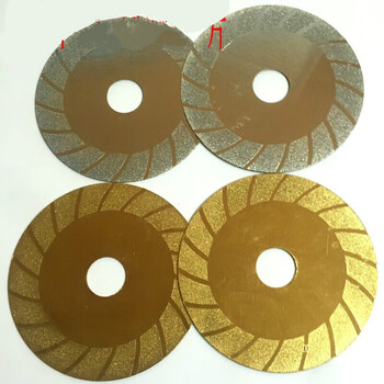 金刚石切片磨片玻璃磨片金刚砂玉石切片瓷砖磨光片切割片磨盘银色 黄