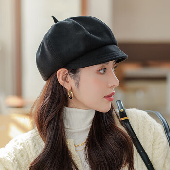 汤米伍德帽子女百搭时尚秋季贝雷帽春秋冬款画家帽韩版日系百搭洋气