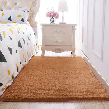 床下地毯绒毛地毯客厅卧室房间女生粉色公主少女可定制长方形满铺可爱