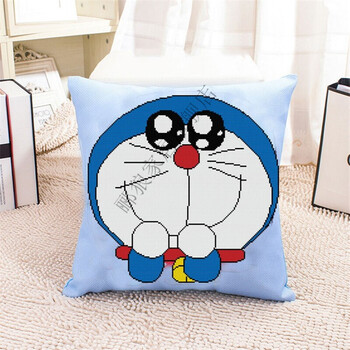 郦狼十字绣抱枕印好花绣情侣卡通动漫儿童可爱个性简单绣车枕棉线2号