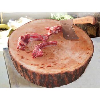 柚萝品质好物柳木菜板实木家用砧板圆形整木加厚肉墩菜墩子剁肉剁骨头