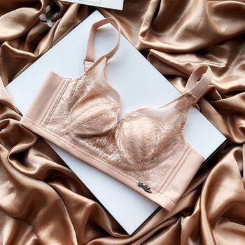 女士文胸女款大胸显小防下垂无钢圈收副乳聚拢胸罩乳罩调整型文胸肤色