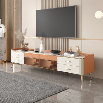 莎庭 意式极简轻奢激光投影电视柜简约落地柜tv高柜工厂批发诚招代理