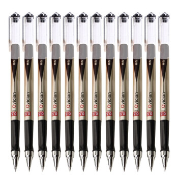 晨光(M&G)文具0.5mm中性笔 经典子弹头签字笔AGP11503 办公水笔 12支/盒 黑色盒装