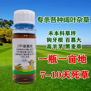 草坪除草神剂二甲四氯氯氟吡氧乙酸阔叶杂草水花生草坪专用除草剂50ml