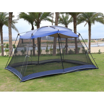 君语室外蚊帐帐篷式户外防篷沙滩遮阳棚钓鱼夏季庭院露营网纱凉棚防晒