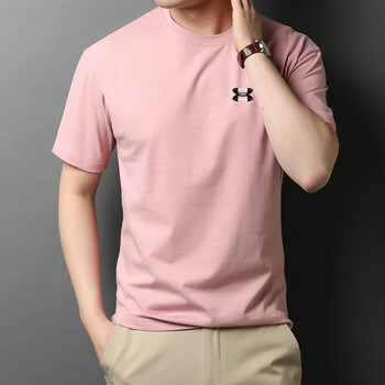 yipdengai短袖t恤男夏季纯棉上衣早安·德玛潮牌宽松圆领体恤纯色打底