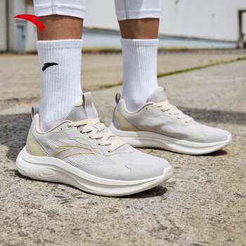 安踏(anta)新凌云丨运动鞋男鞋冬季新款透气网面跑步鞋男 一度灰/麦卡