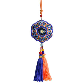 香包车用挂件敦煌研究院 花盛敦煌刺绣香囊diy材料包 香包挂件平安符